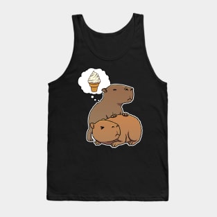 Capybara hungry for Vanilla Ice Cream Cone Tank Top